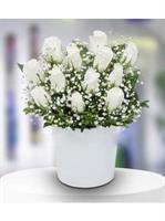 Seramikde Beyaz Güller - 1.200,00 TL